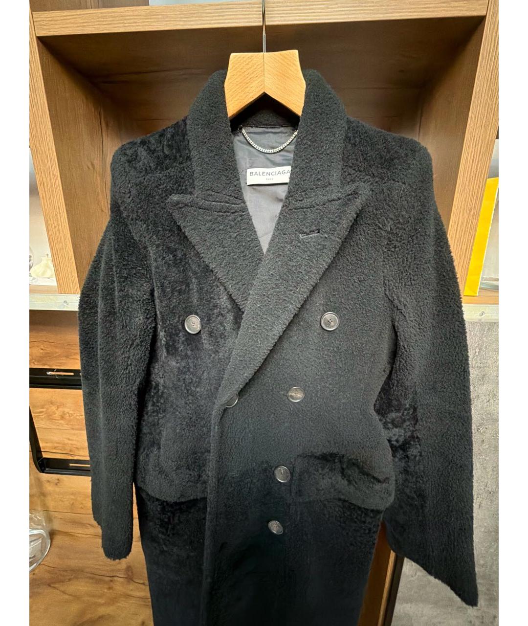 BALENCIAGA Черная меховая дубленка, фото 4