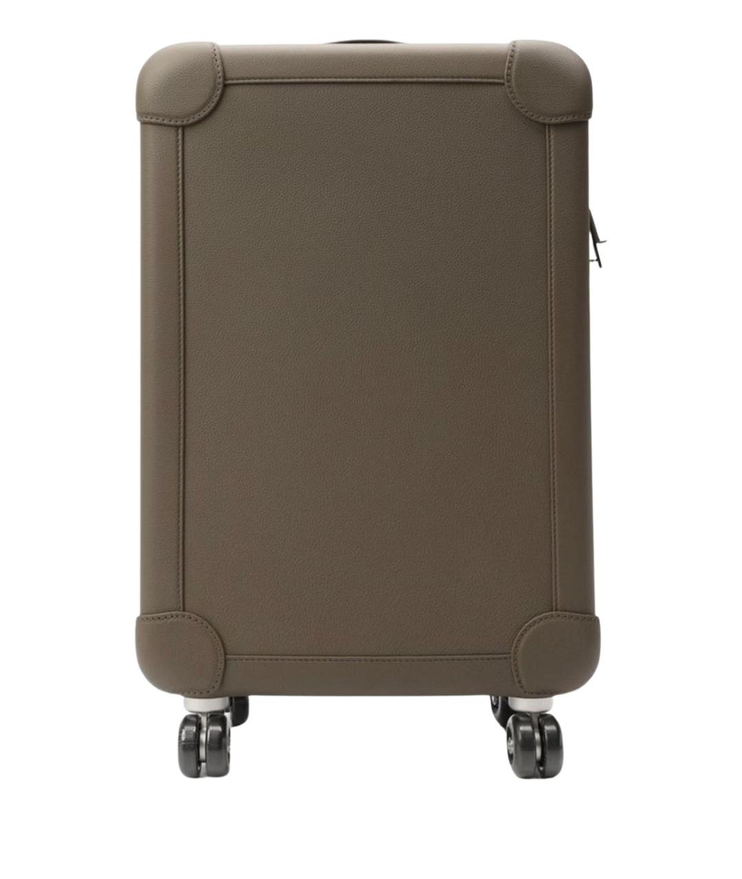 HERMES Серый кожаный чемодан, фото 1