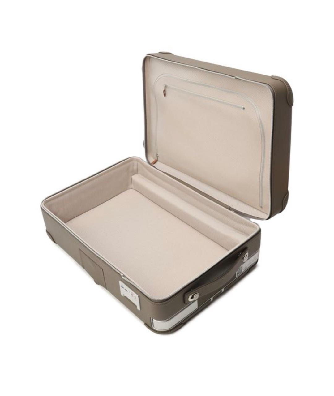 HERMES Серый кожаный чемодан, фото 3