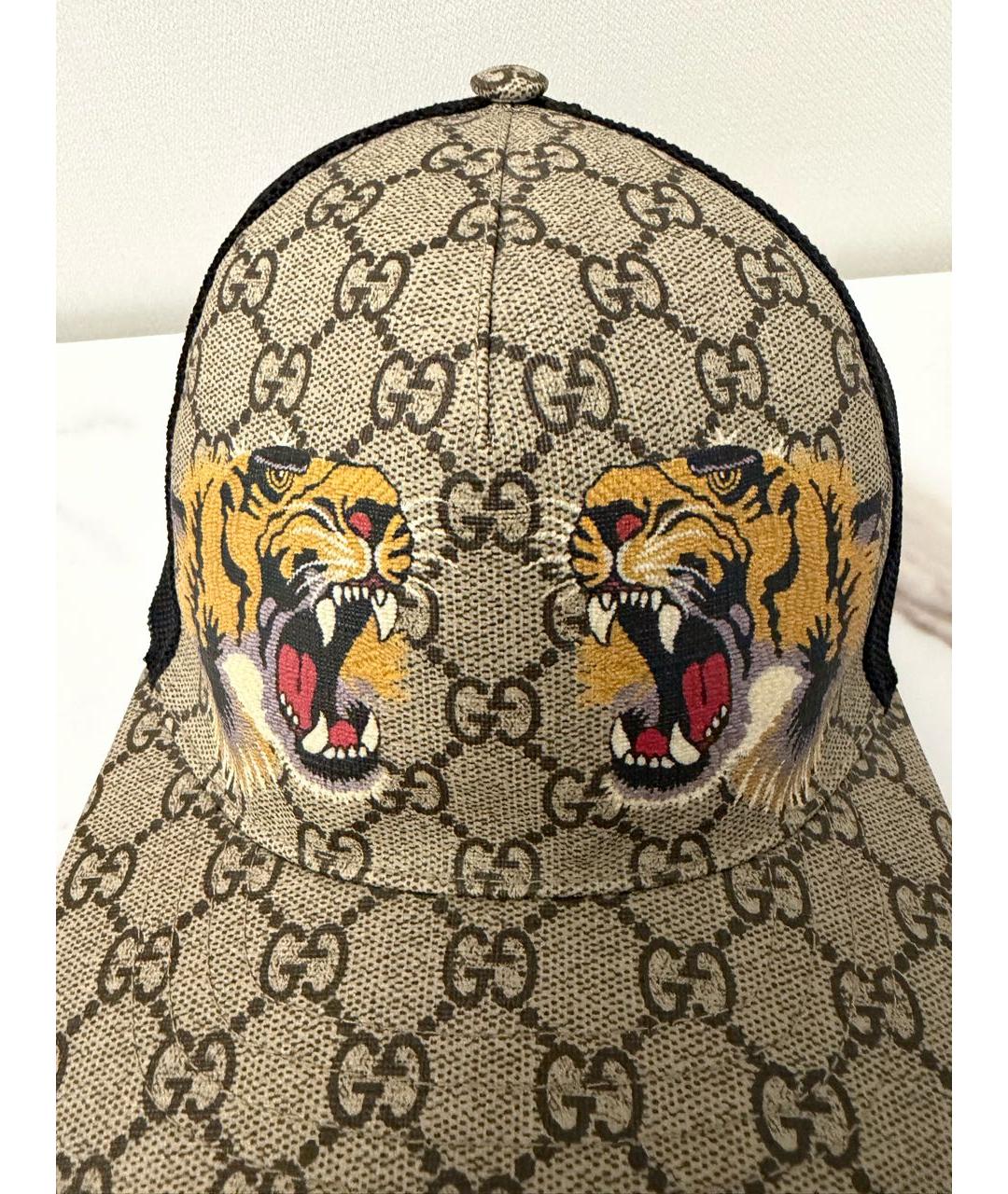 GUCCI Коричневая хлопковая кепка/бейсболка, фото 4