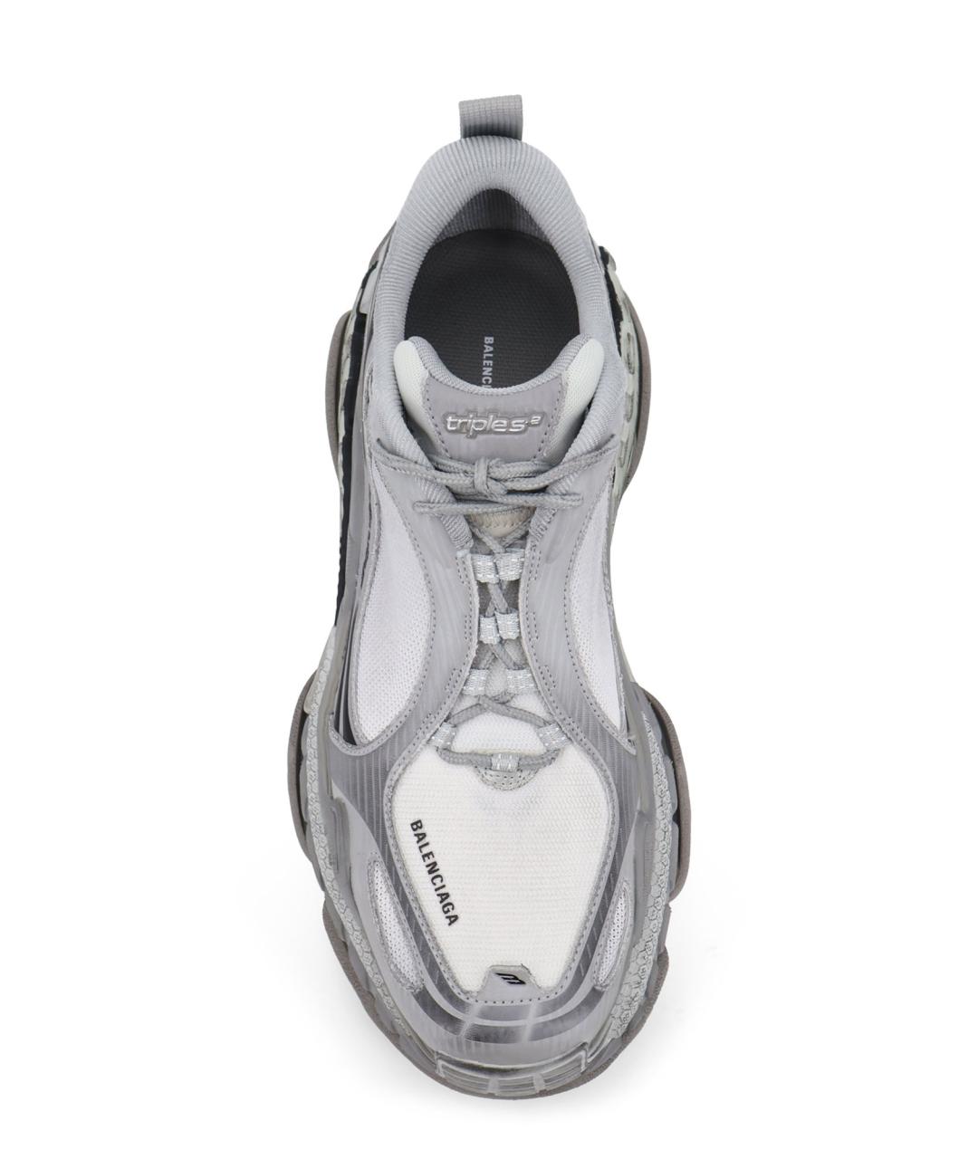 BALENCIAGA Серые текстильные низкие кроссовки / кеды, фото 5