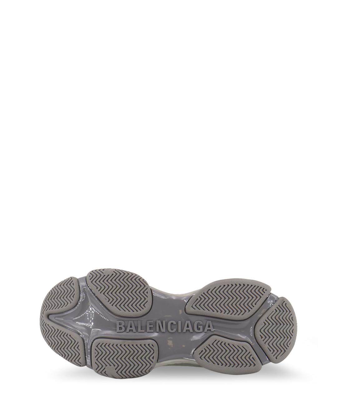 BALENCIAGA Серые текстильные низкие кроссовки / кеды, фото 4