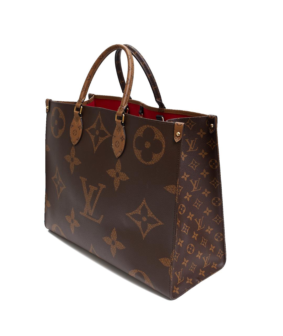 LOUIS VUITTON Коричневая кожаная сумка тоут, фото 2