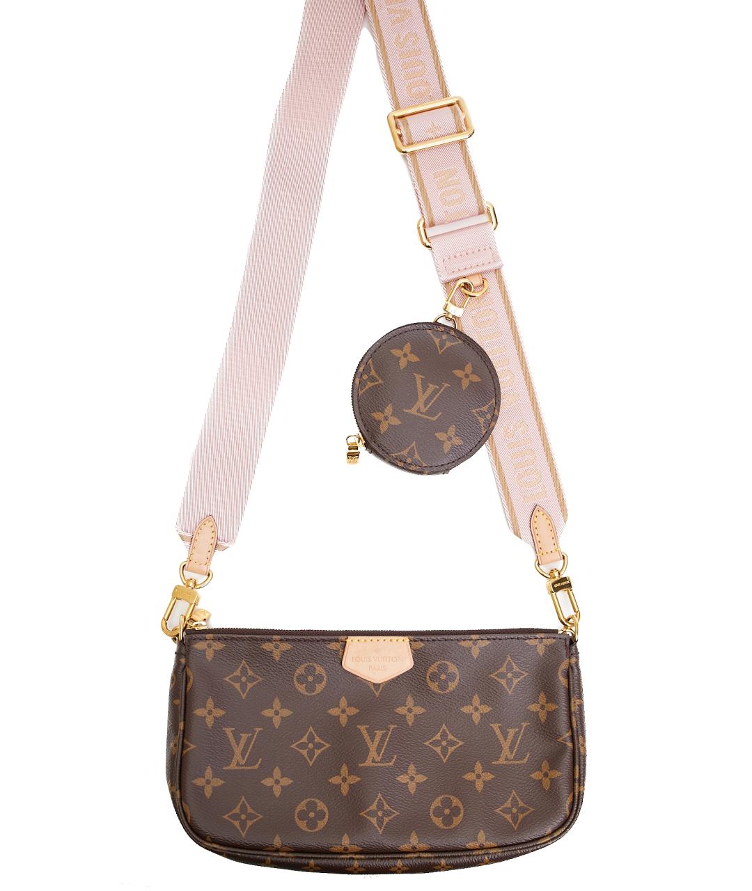 LOUIS VUITTON Коричневая кожаная сумка через плечо, фото 3