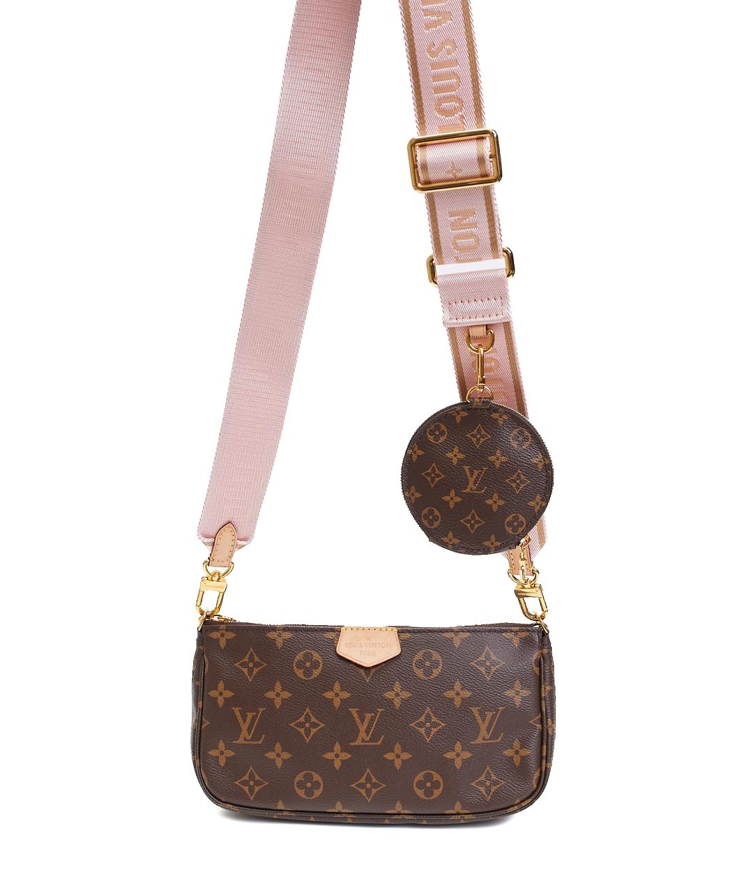 LOUIS VUITTON Коричневая кожаная сумка через плечо, фото 2
