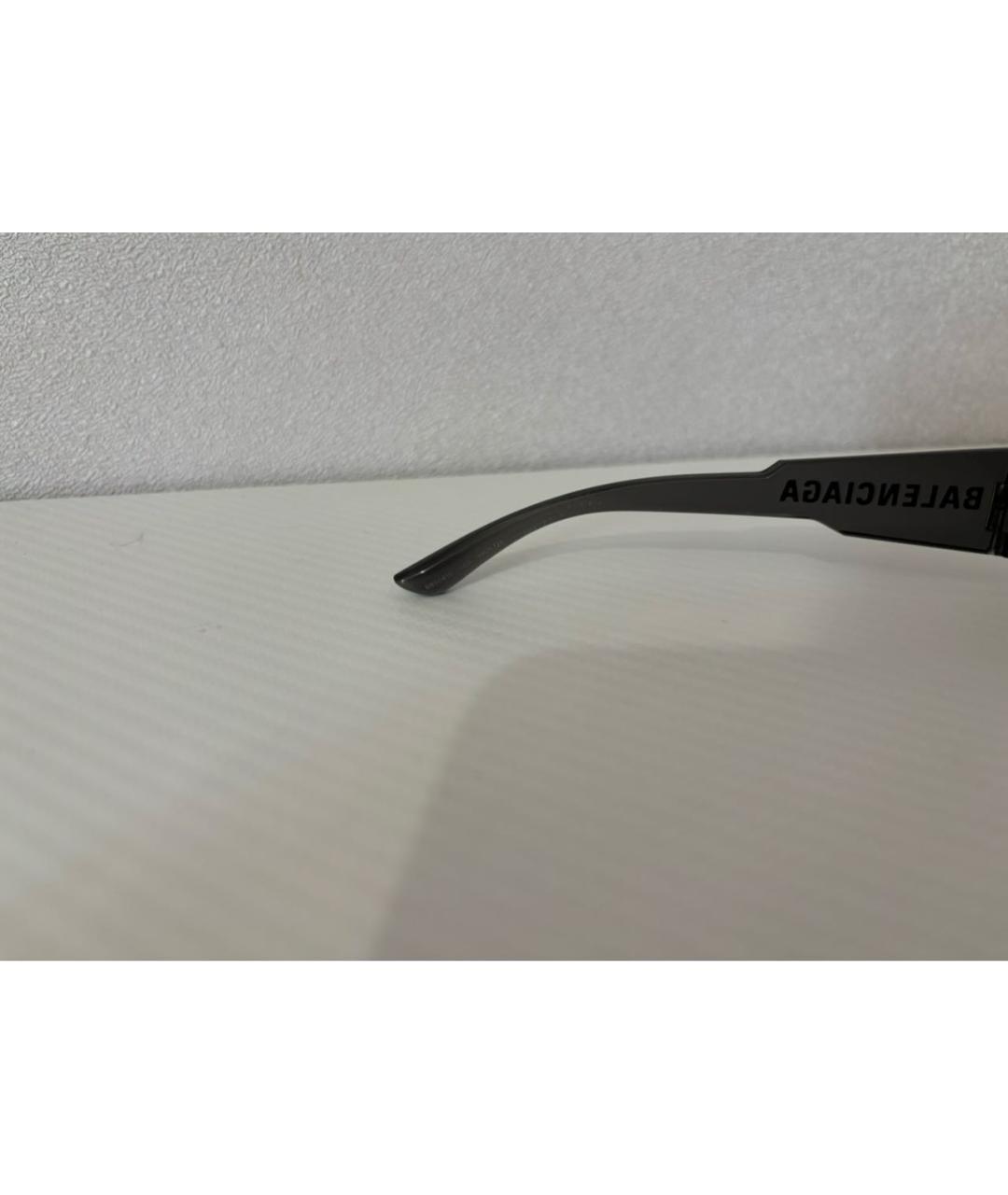 BALENCIAGA Серебряные пластиковые солнцезащитные очки, фото 4