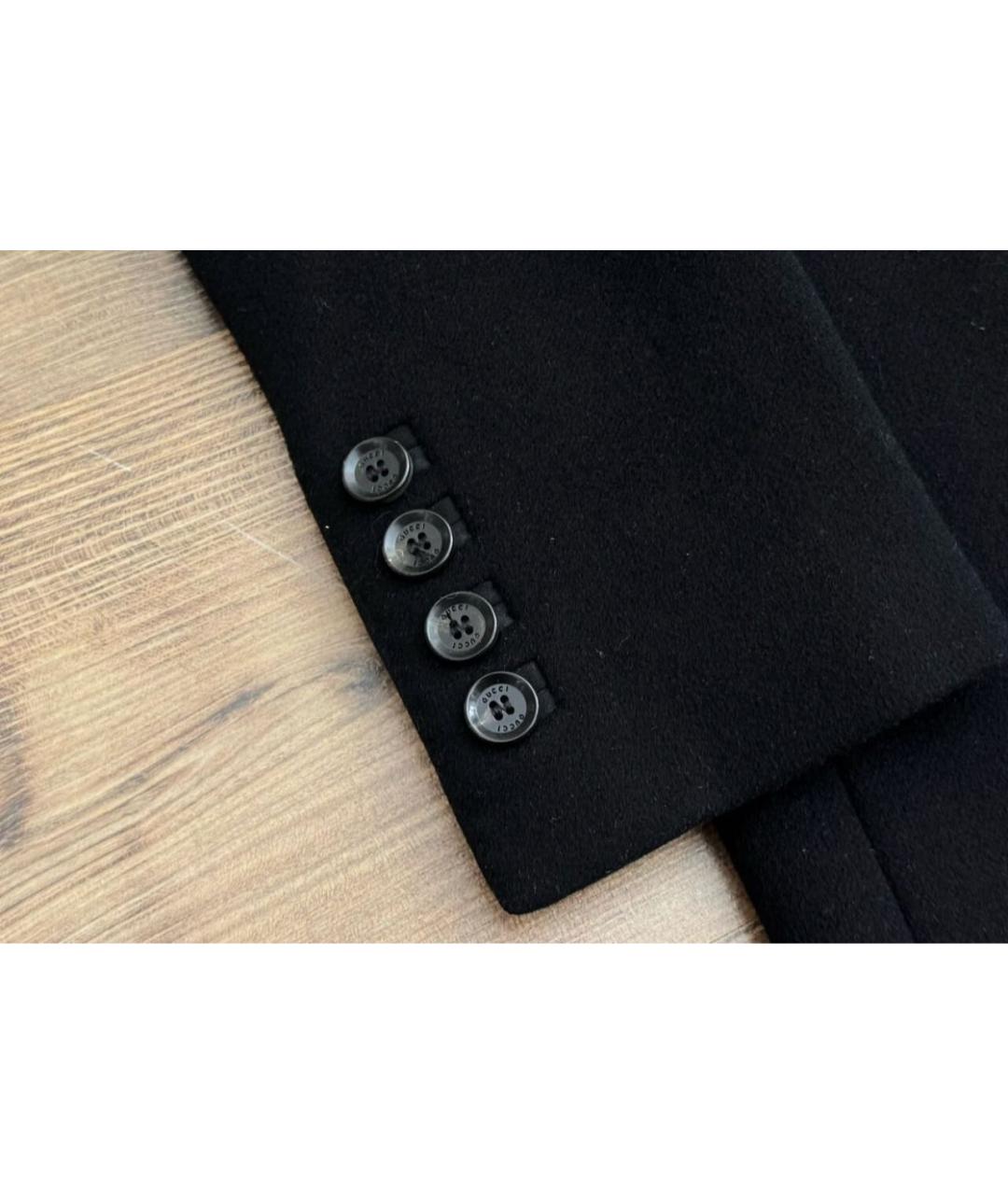 GUCCI Черное шелковое пальто, фото 4