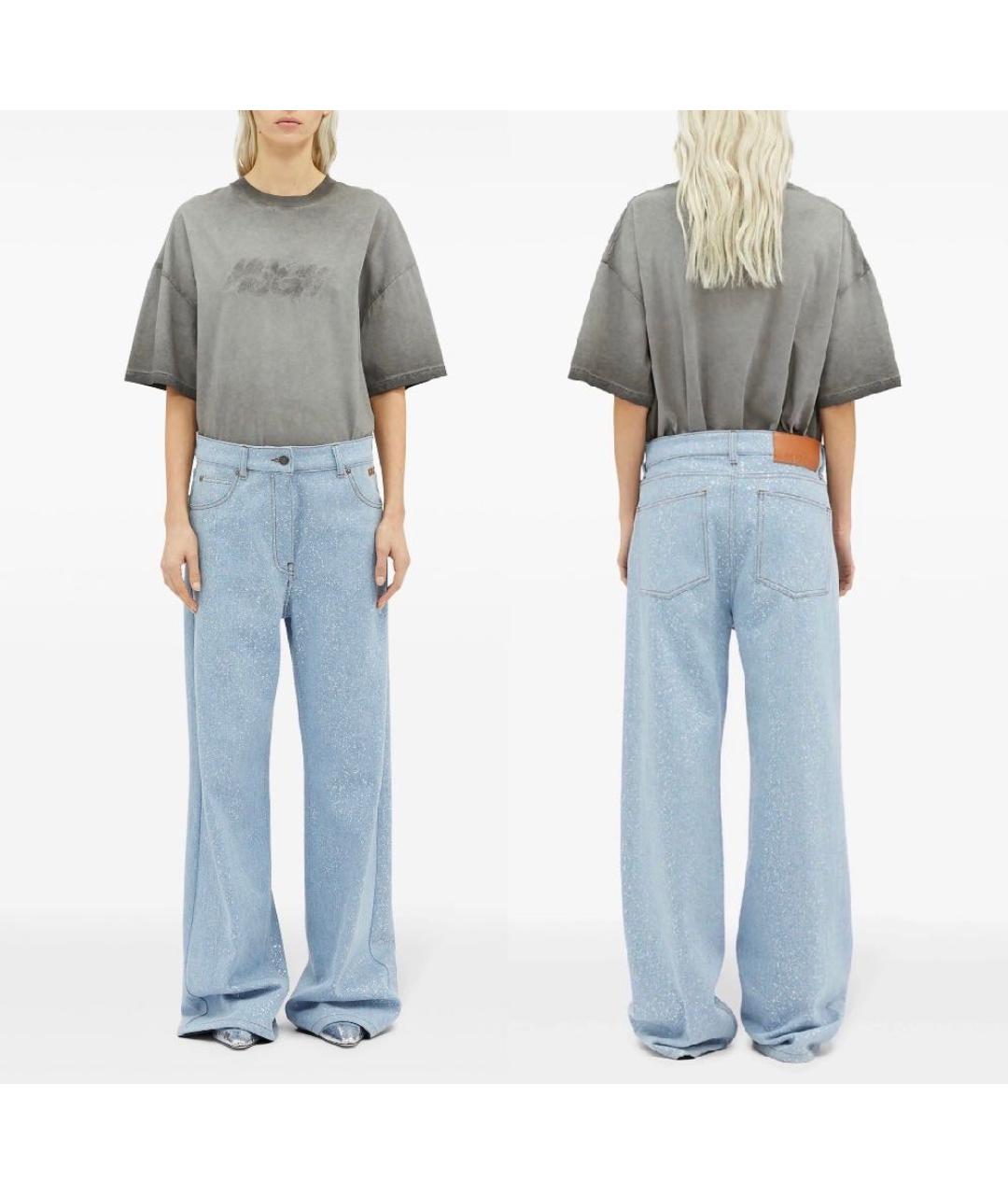 MSGM Голубые хлопковые прямые джинсы, фото 7