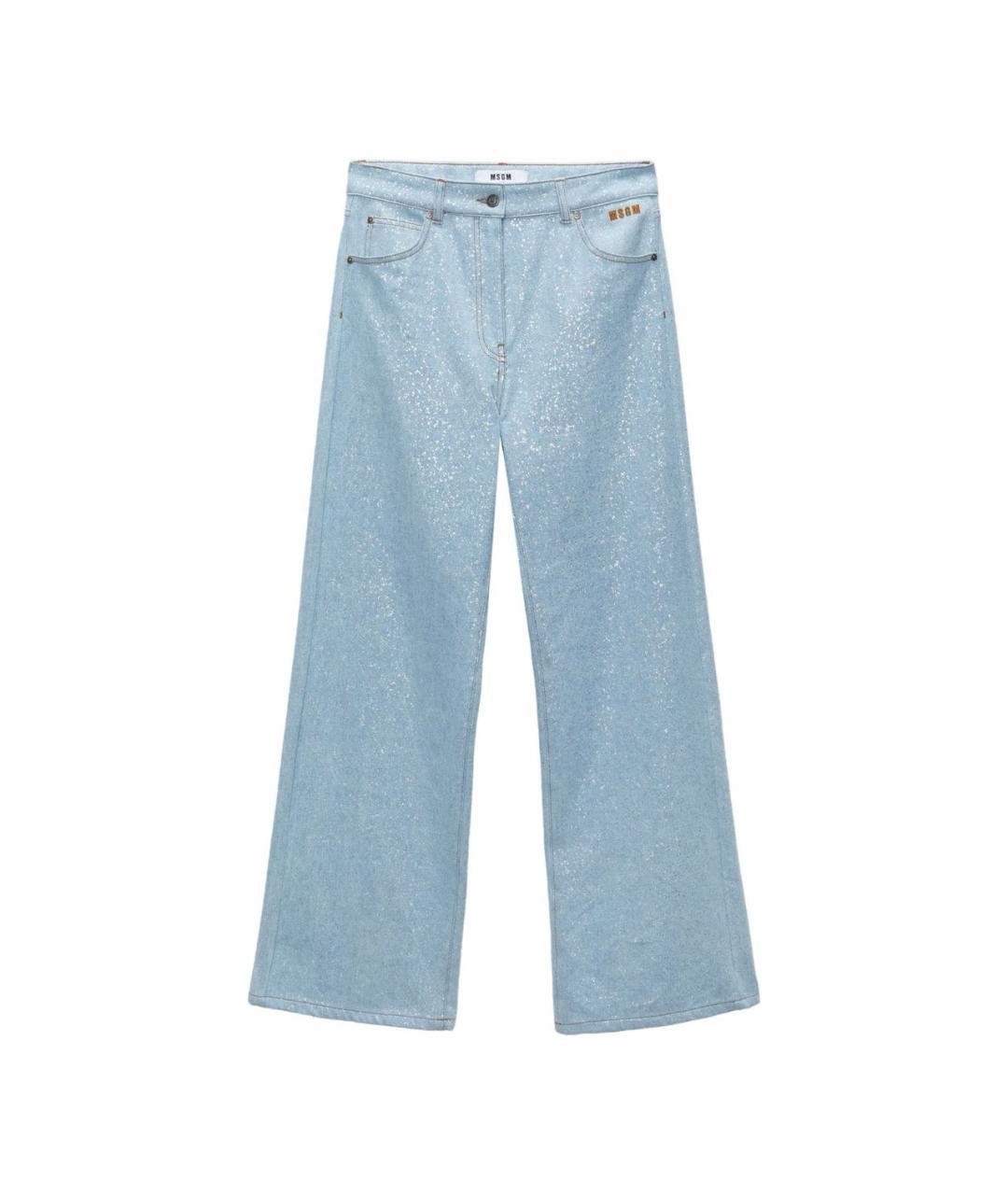 MSGM Голубые хлопковые прямые джинсы, фото 8