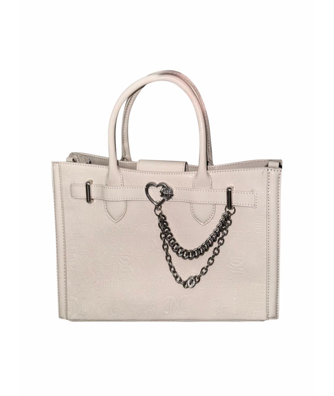 JUICY COUTURE Бежевая сумка с короткими ручками из лакированной кожи, фото 1