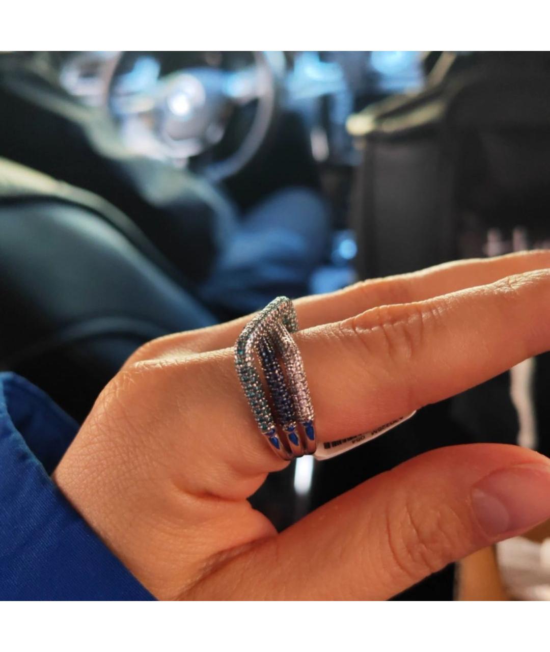 APM Monaco Синее серебряное кольцо, фото 8