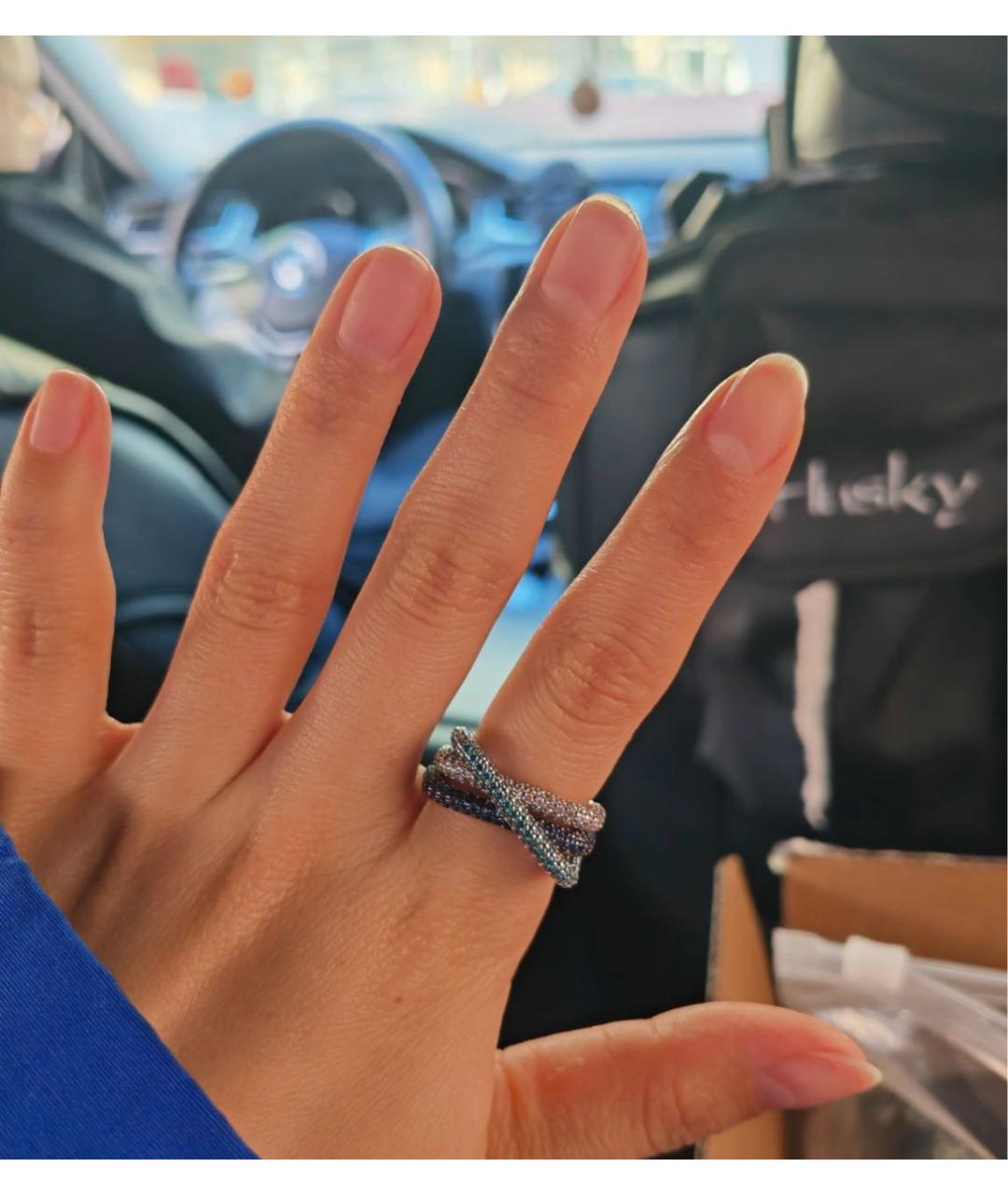 APM Monaco Синее серебряное кольцо, фото 7