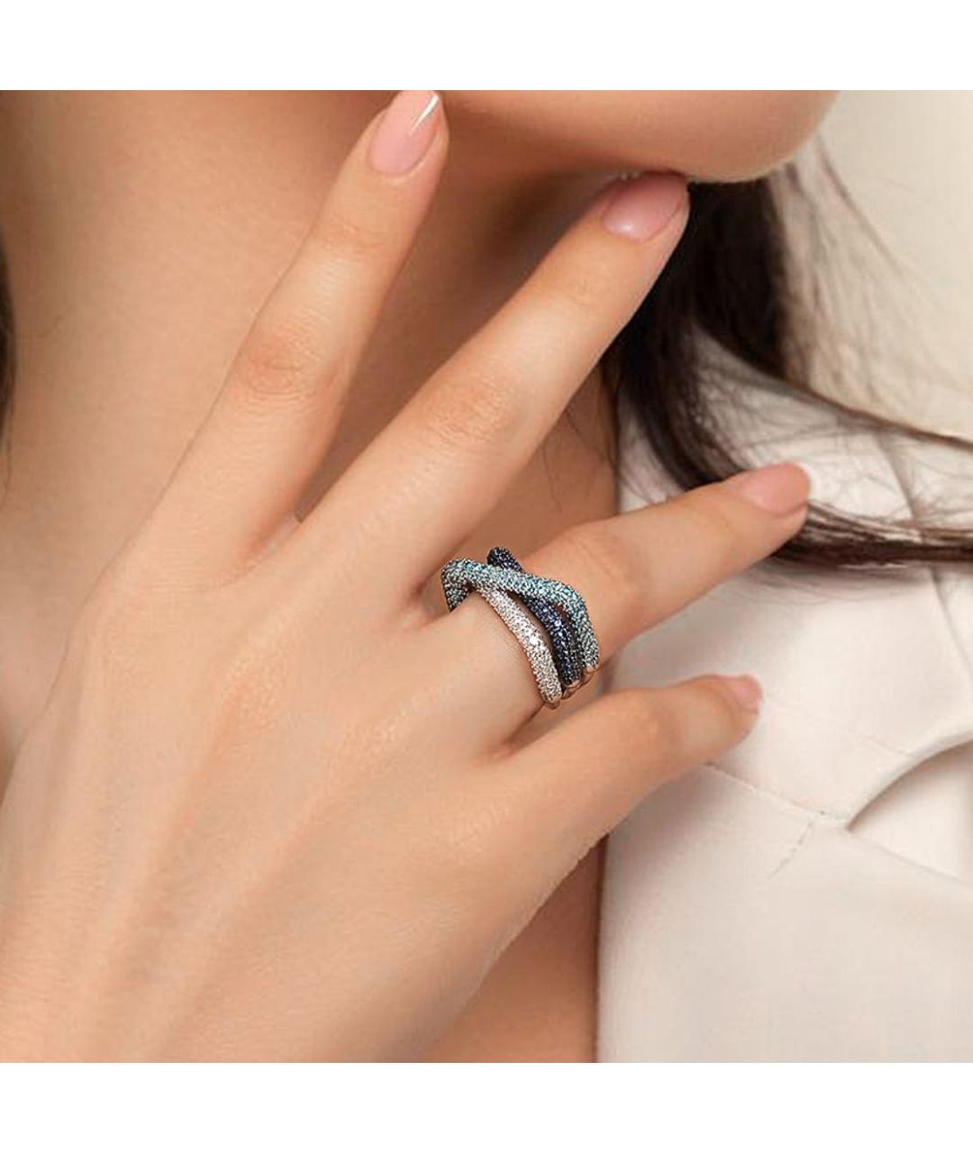 APM Monaco Синее серебряное кольцо, фото 3