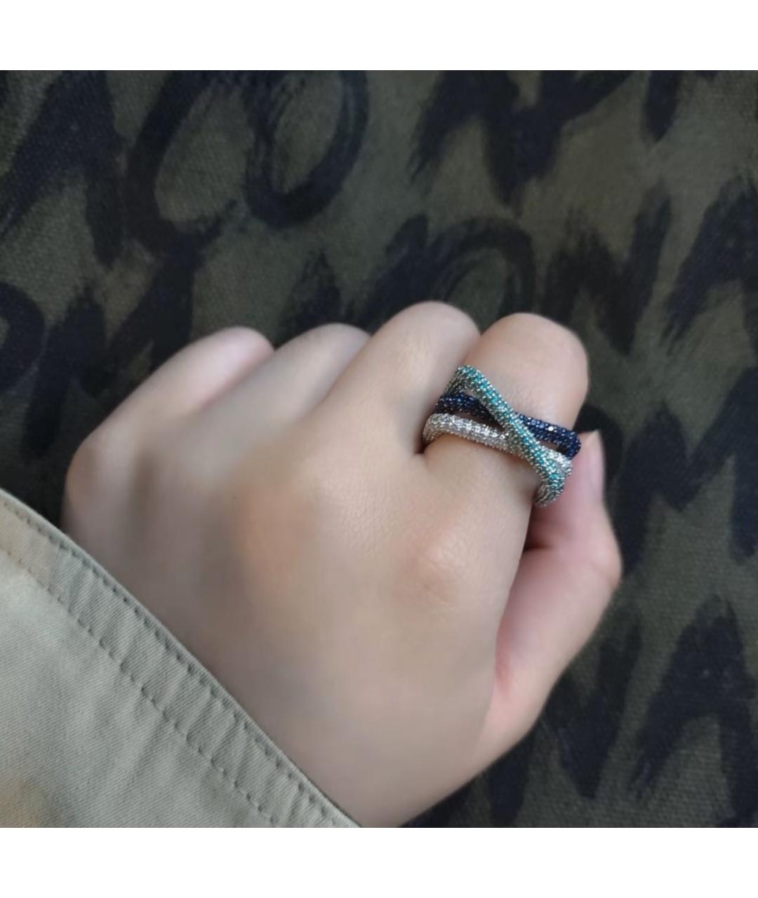 APM Monaco Синее серебряное кольцо, фото 6