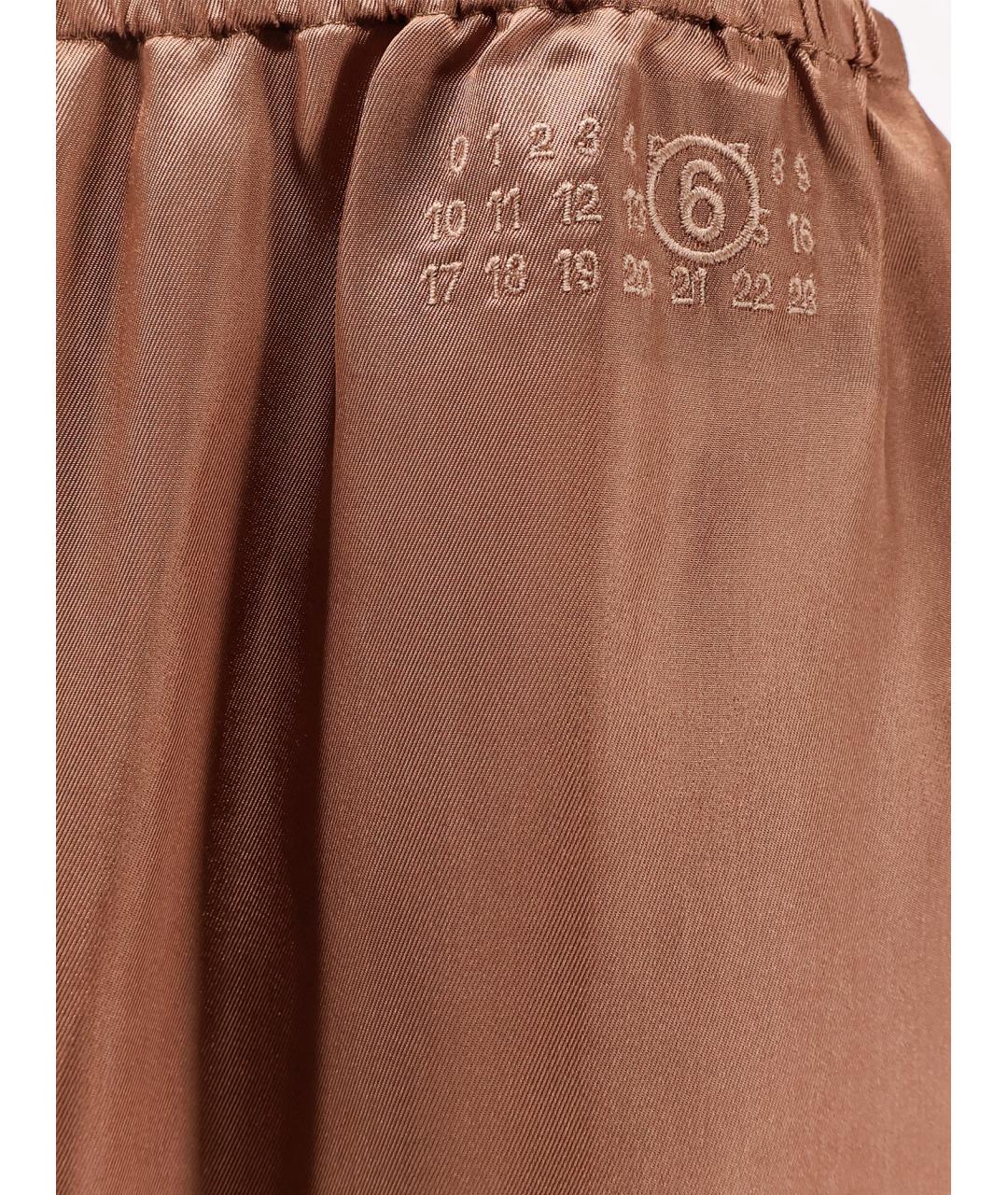 MM6 MAISON MARGIELA Коричневая юбка миди, фото 3