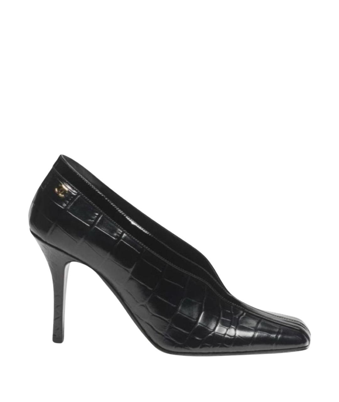 CHANEL Черные кожаные туфли, фото 1