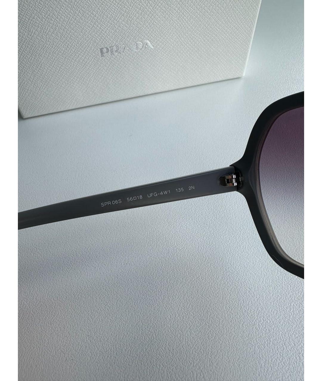 PRADA Серые пластиковые солнцезащитные очки, фото 3