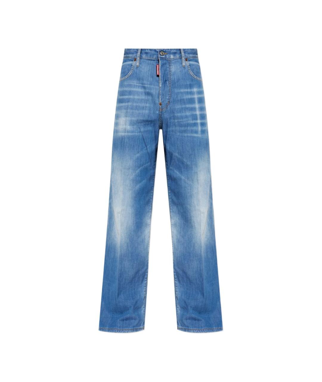 DSQUARED2 Синие хлопковые прямые джинсы, фото 1