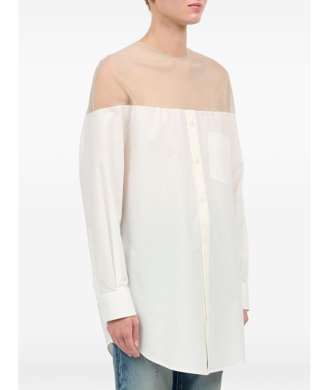 MM6 MAISON MARGIELA Белая хлопковая рубашка, фото 5