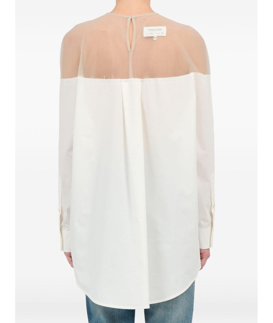 MM6 MAISON MARGIELA Белая хлопковая рубашка, фото 4