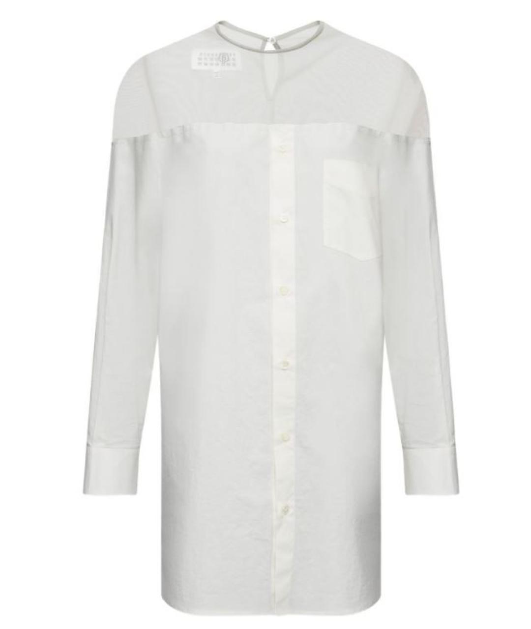 MM6 MAISON MARGIELA Белая хлопковая рубашка, фото 1