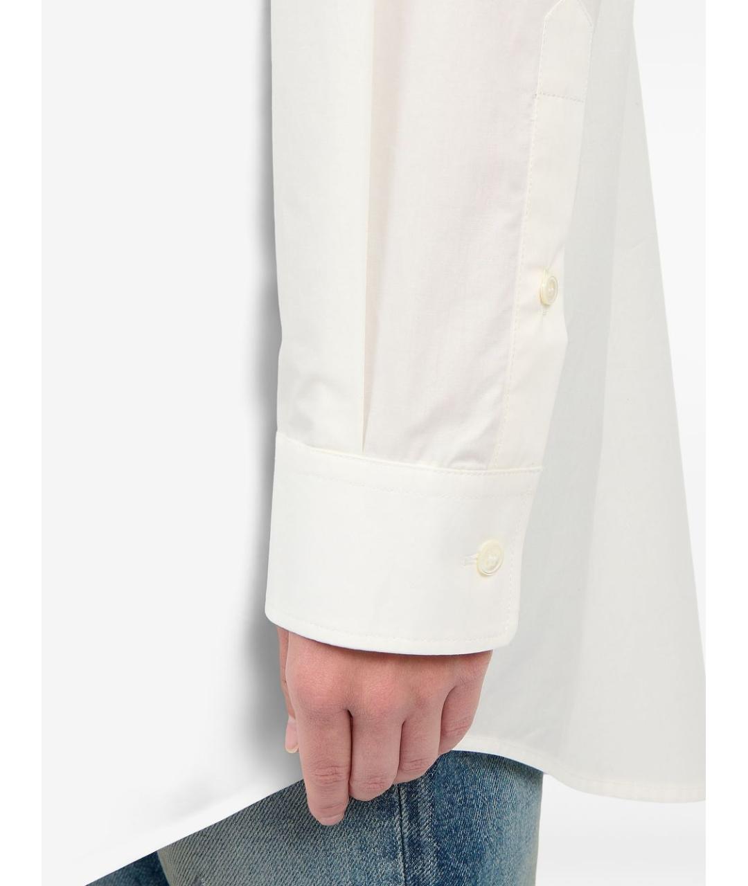 MM6 MAISON MARGIELA Белая хлопковая рубашка, фото 7