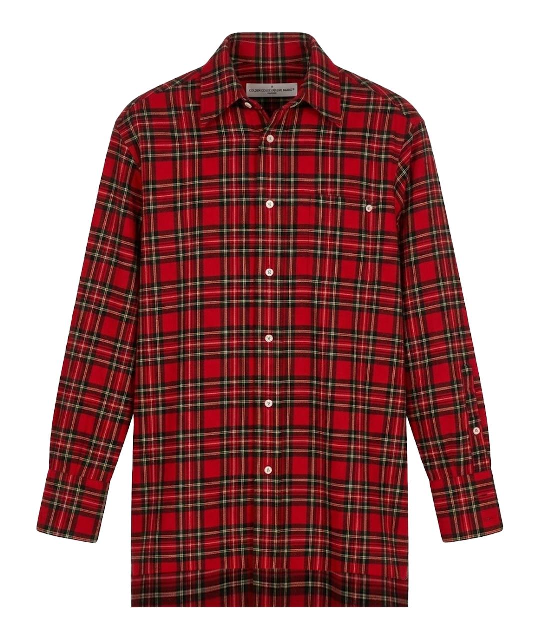 GOLDEN GOOSE DELUXE BRAND Красная хлопковая рубашка, фото 1