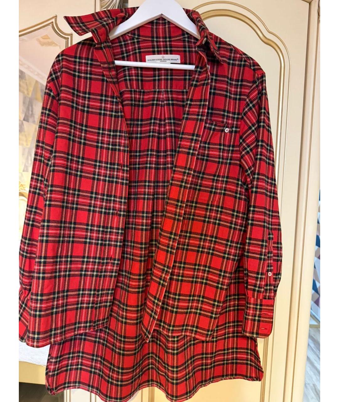 GOLDEN GOOSE DELUXE BRAND Красная хлопковая рубашка, фото 2