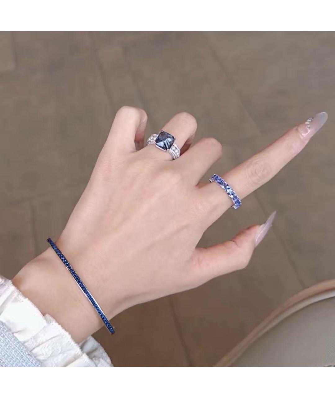 APM Monaco Синее серебряное кольцо, фото 7