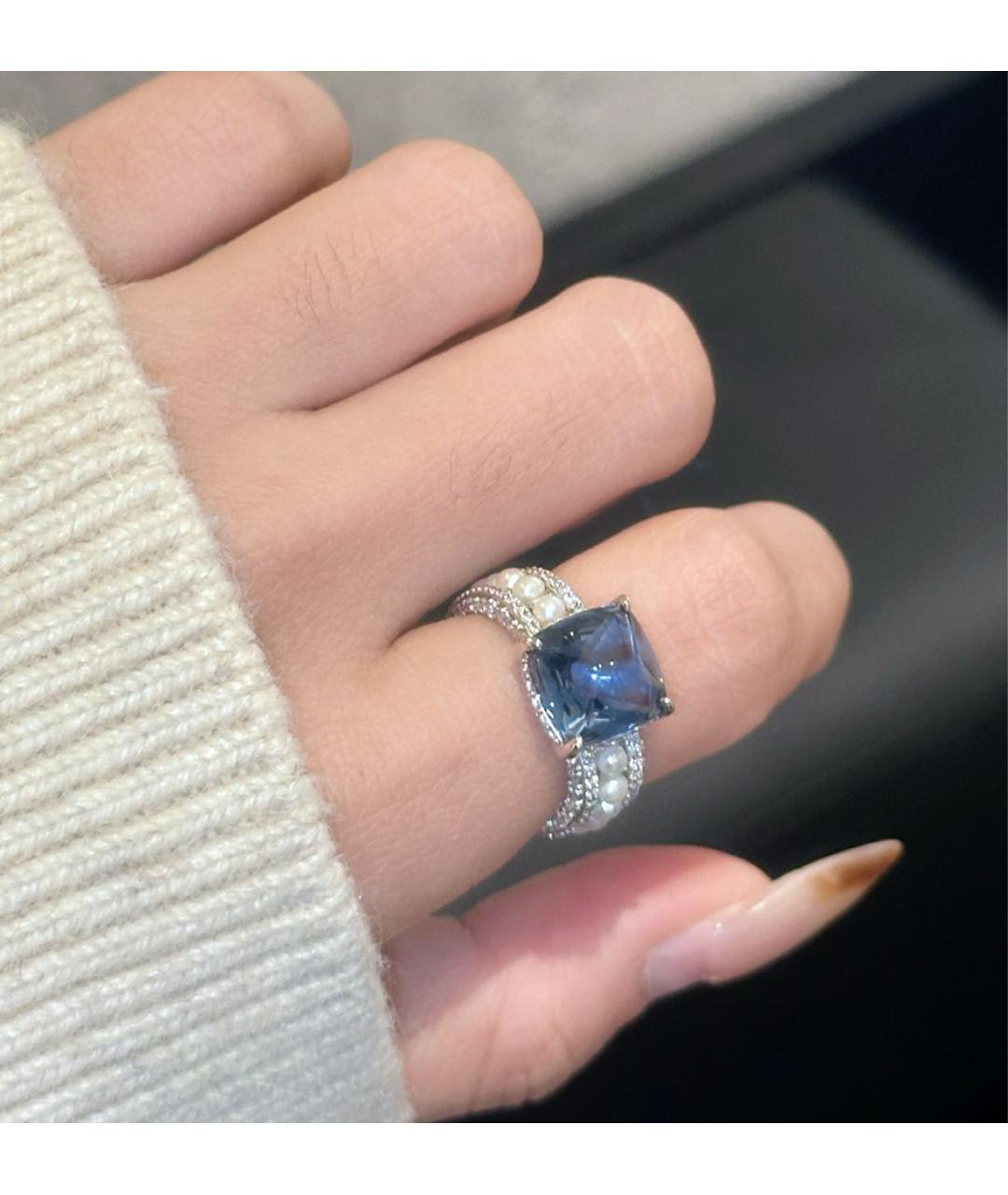 APM Monaco Синее серебряное кольцо, фото 3
