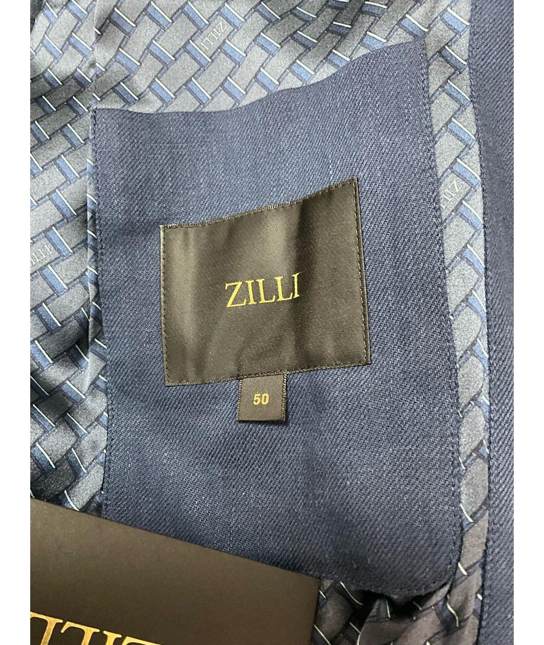 ZILLI Синяя льняная куртка, фото 4