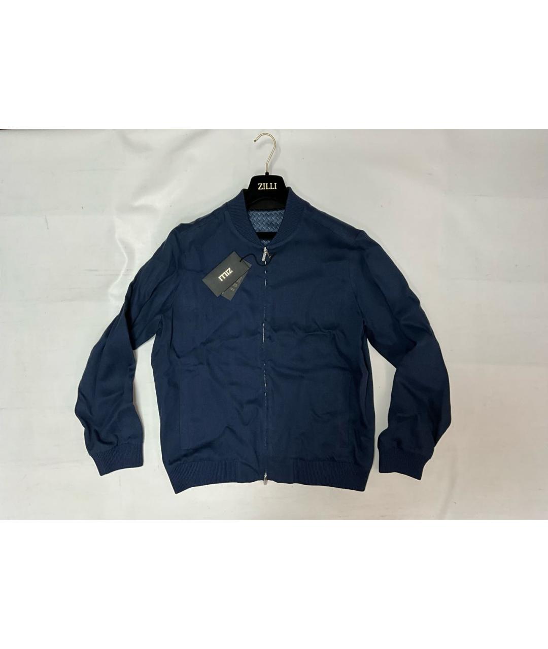 ZILLI Синяя льняная куртка, фото 7