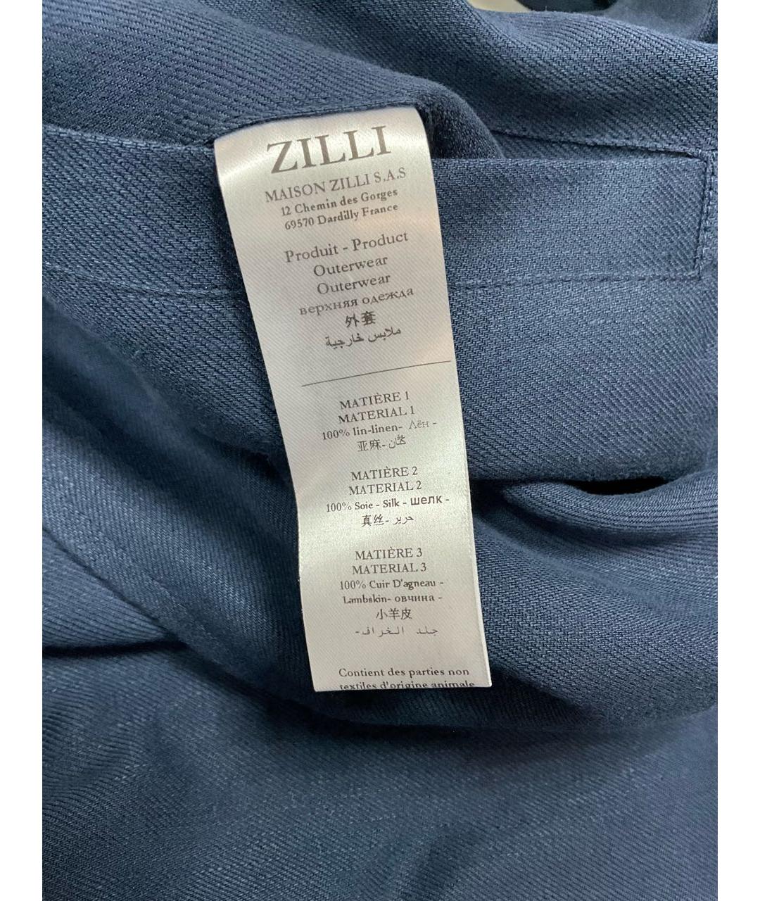 ZILLI Синяя льняная куртка, фото 6