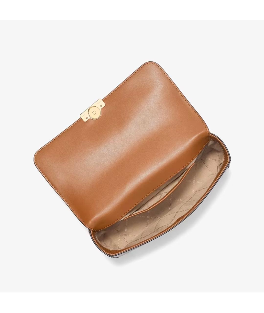 MICHAEL KORS Коричневая сумка через плечо из искусственной кожи, фото 5