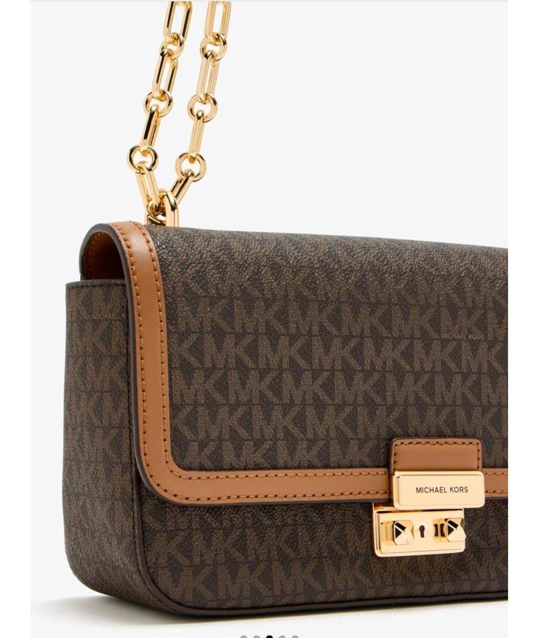 MICHAEL KORS Коричневая сумка через плечо из искусственной кожи, фото 2