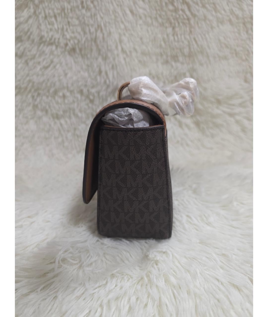 MICHAEL KORS Коричневая сумка через плечо из искусственной кожи, фото 8