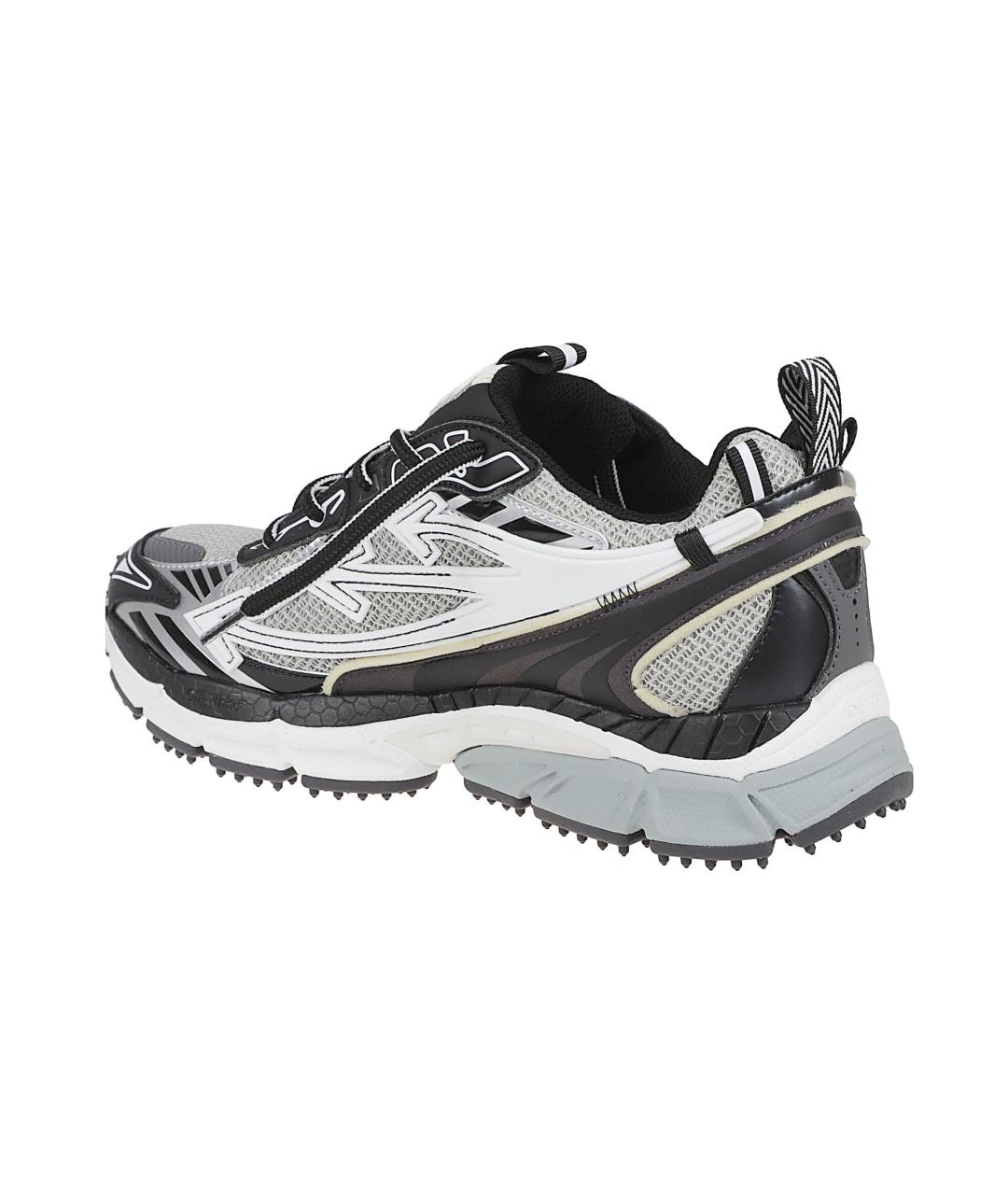 OFF-WHITE Серые текстильные низкие кроссовки / кеды, фото 3