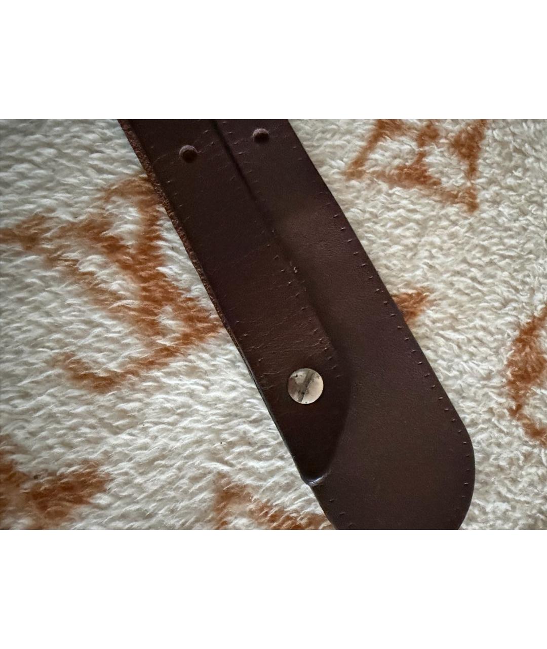 DOLCE&GABBANA Коричневый кожаный ремень, фото 5