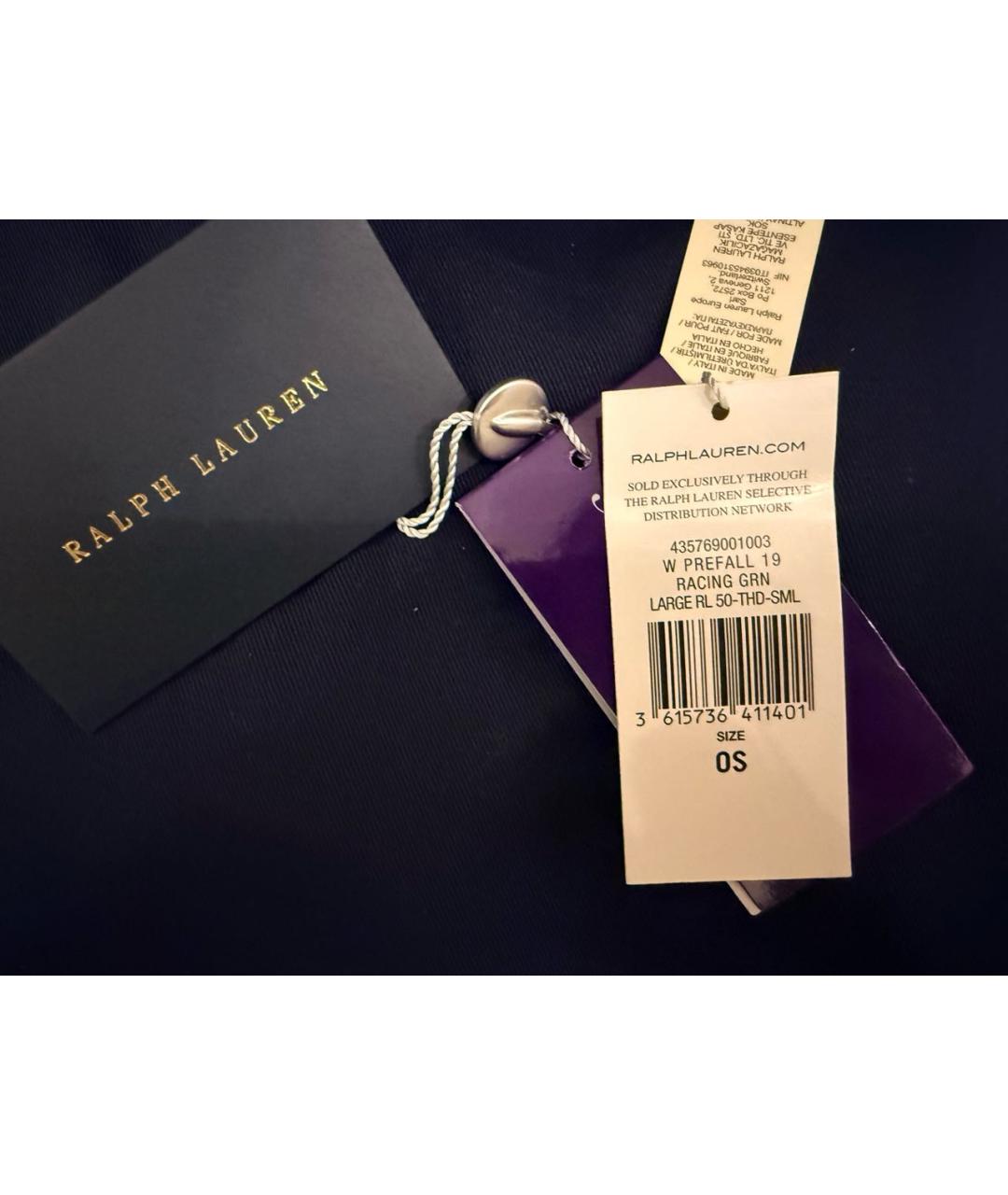 RALPH LAUREN Черная кожаная сумка тоут, фото 4