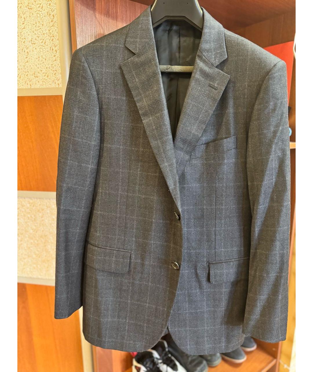 LANVIN Серый шерстяной пиджак, фото 7