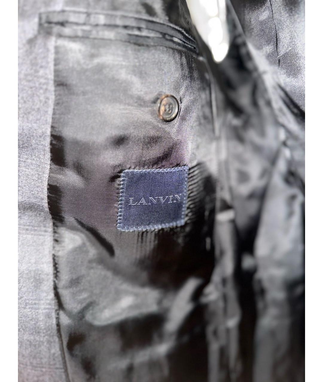 LANVIN Серый шерстяной пиджак, фото 6