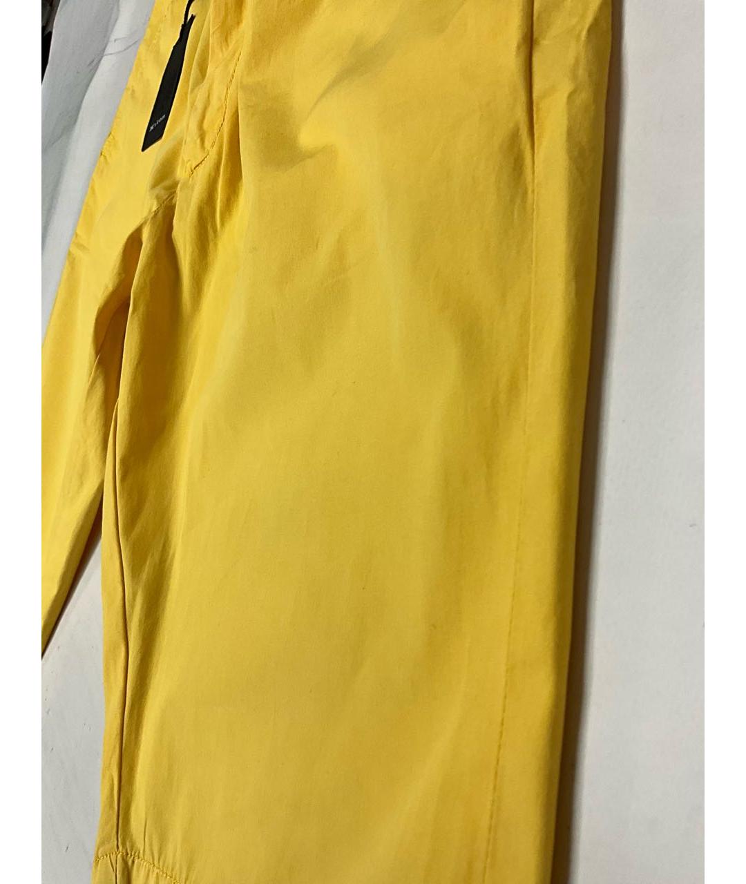 KITON Желтые хлопко-эластановые шорты, фото 2