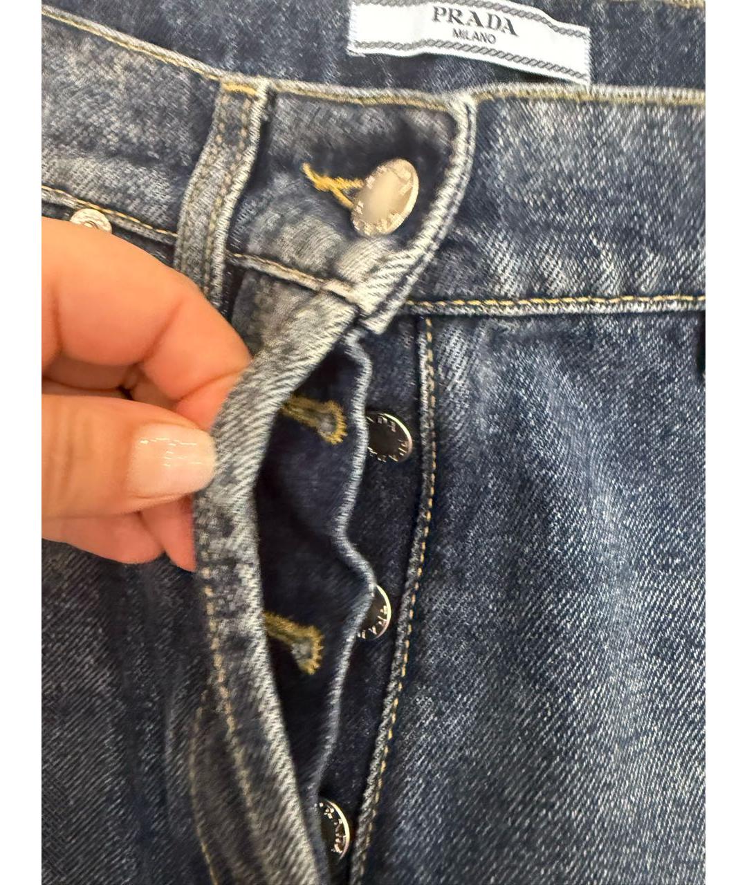 PRADA Хлопковые прямые джинсы, фото 3