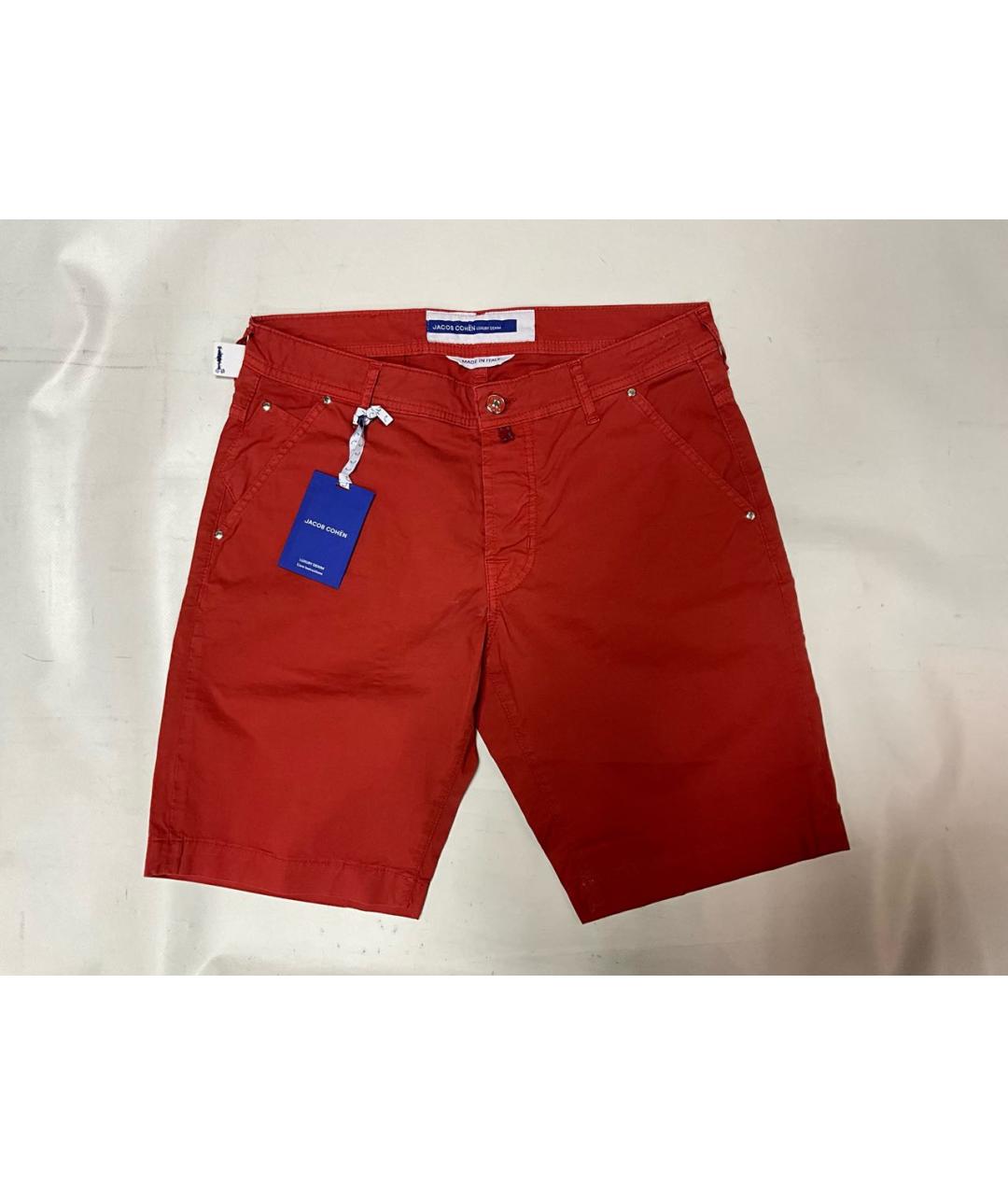 JACOB COHEN Красные хлопко-эластановые шорты, фото 9
