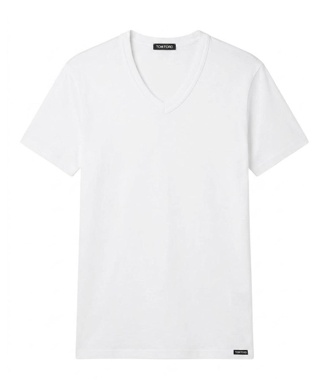 TOM FORD Белая хлопковая футболка, фото 1
