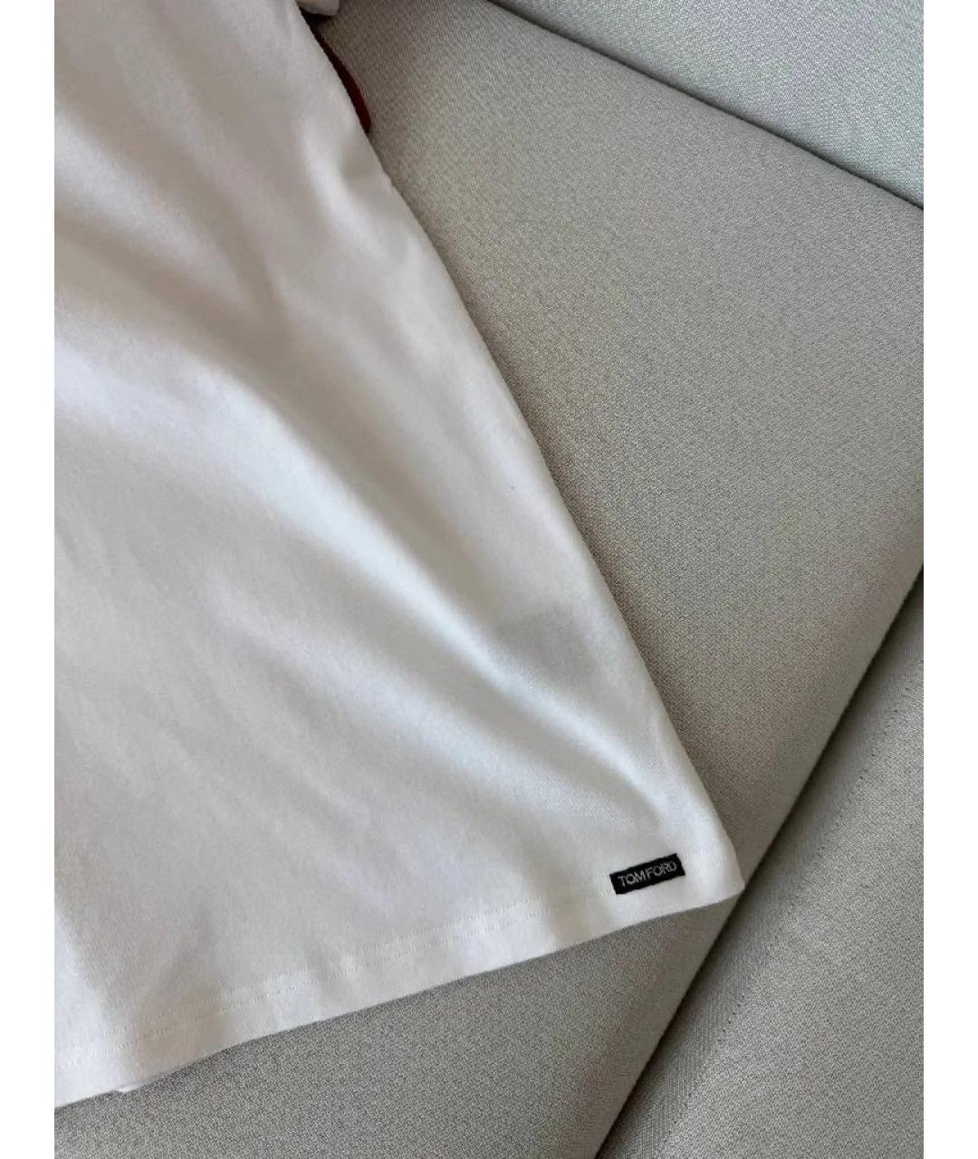 TOM FORD Белая хлопковая футболка, фото 4