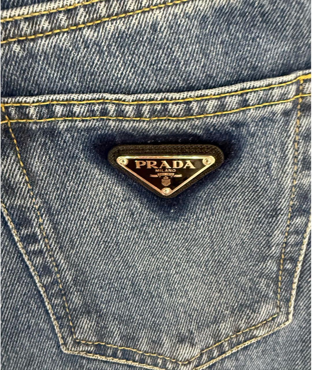 PRADA Хлопковые прямые джинсы, фото 4