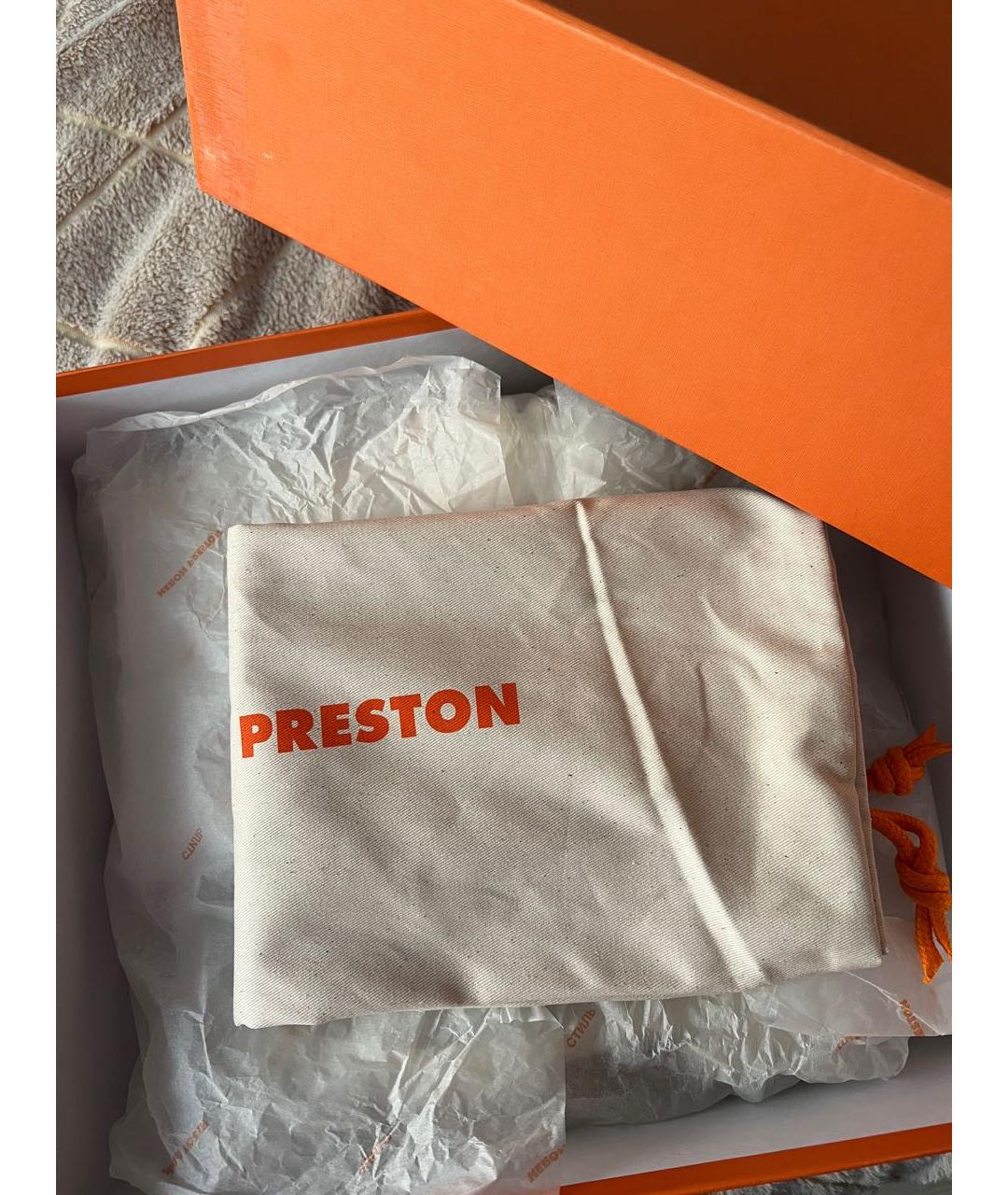 HERON PRESTON Белые кожаные ботинки, фото 8