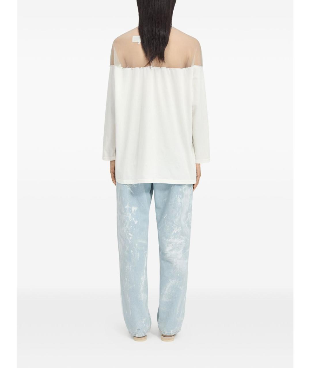 MM6 MAISON MARGIELA Белая хлопковая футболка, фото 5