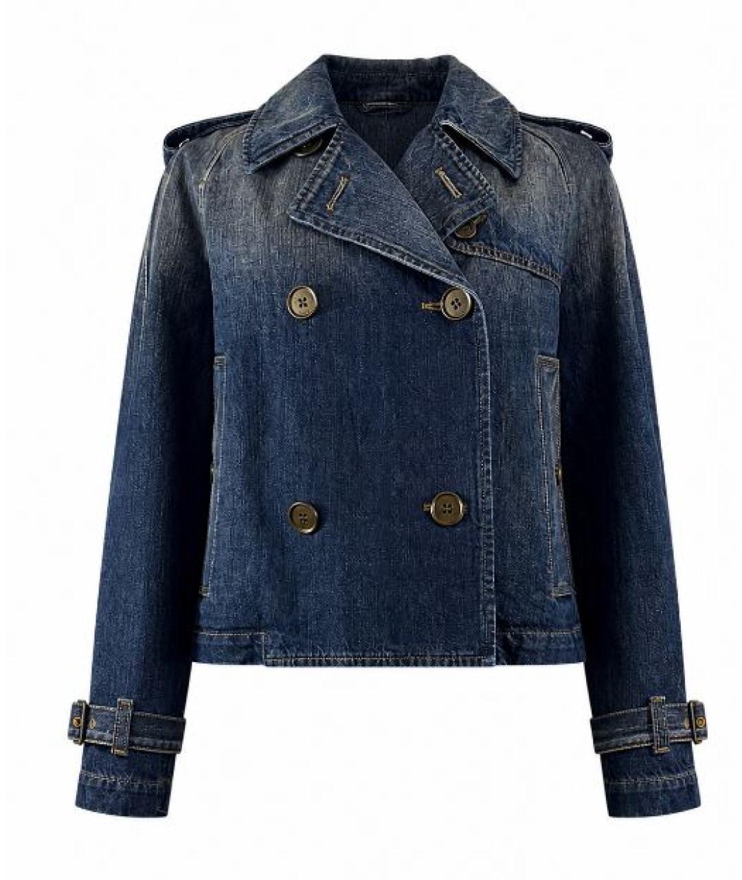 BURBERRY Синяя деним куртка, фото 1